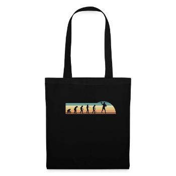 Vintage Retro Quarterback Shirt Football Evolution - Tote Bag - black - Front