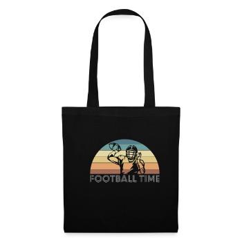 Football Time Quarterback Shirt Gift - Tote Bag - black - Front