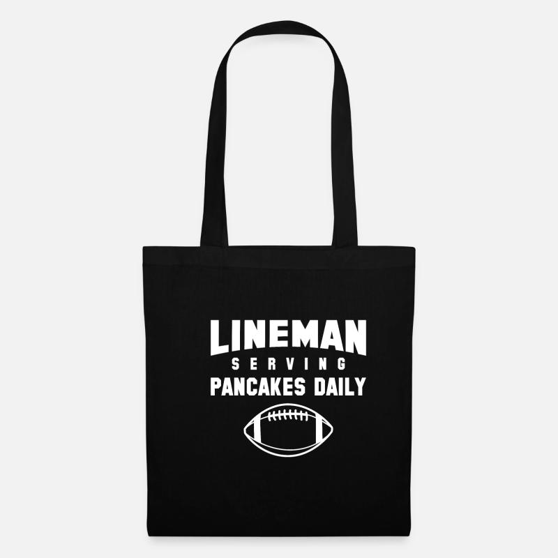 Lineman Serving Pancakes Daily Shirt - Stoffbeutel - Schwarz