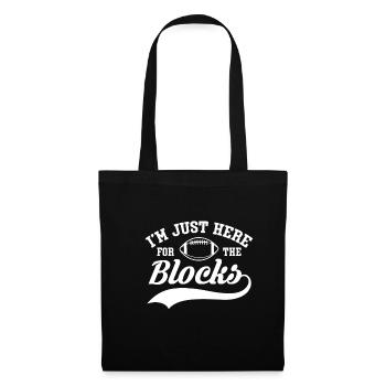Dans le maillot Just Here For The Blocks Lineman - Sac en tissu - noir - Devant