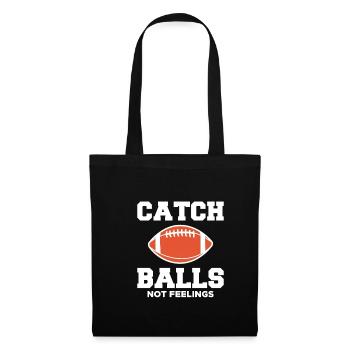 Catch Balls Not Feelings Wild Receiver Shirt - Tote Bag - black - Front