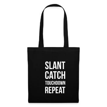 Slant Catch Touchdown Repeat Wild Receiver Shirt - Stoffbeutel - Schwarz - Vorne