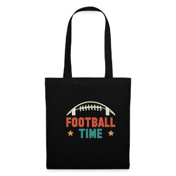 Cadeau maillot Football Time - Sac en tissu - noir - Devant