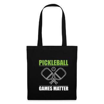 Pickleball Games Matter Shirt Geschenk - Stoffbeutel - Schwarz - Vorne