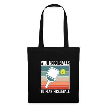 Vous avez besoin de balles pour jouer au pickleball shirt - Sac en tissu - noir - Devant