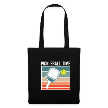 Pickleball Time Cadeau Vintage Rétro - Sac en tissu - noir - Devant