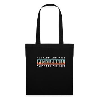 Partenaires de pickleball mari et femme pour la vie - Sac en tissu - noir - Devant