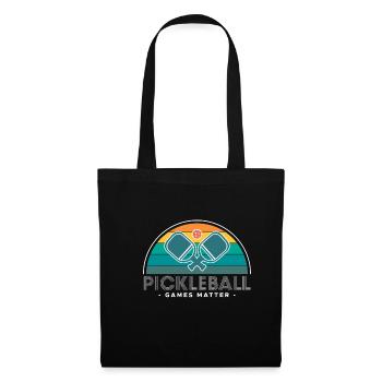 Pickleball Games Matter Shirt Geschenk - Stoffbeutel - Schwarz - Vorne