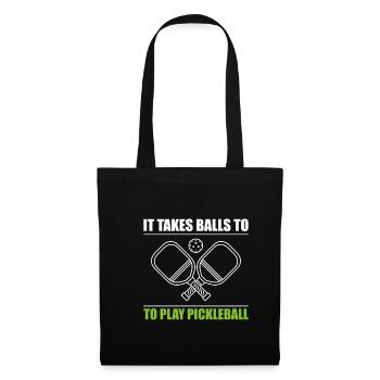 It Takes Balls To Play Pickleball - Tote Bag - black - Front
