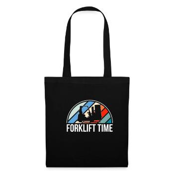 Chariot élévateur Time Shirt Cadeau Chariot élévateur - Sac en tissu - noir - Devant