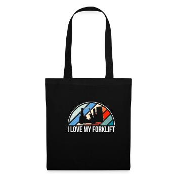 J’adore mon chariot élévateur Chemise Cadeau Chariot élévateur - Sac en tissu - noir - Devant