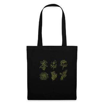 Fleurs Épices Fleuriste Chemise - Sac en tissu - noir - Devant