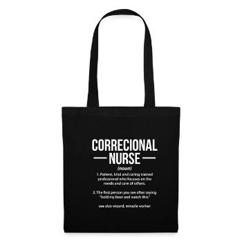 Offre de chemise définition d’infirmière correctionnelle - Sac en tissu - noir - Devant