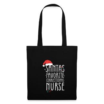 Chemise d’infirmière correctionnelle préférée du Père Noël - Sac en tissu - noir - Devant
