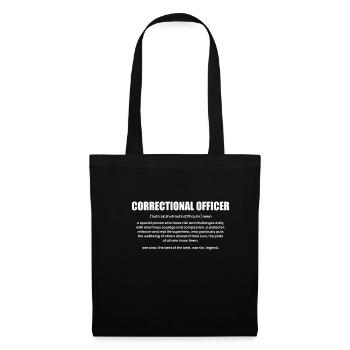 Définition de l’agent correctionnel Gardien de prison - Sac en tissu - noir - Devant