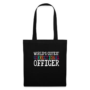 Cadeau de chemise d’agent correctionnel le plus mignon du monde - Sac en tissu - noir - Devant
