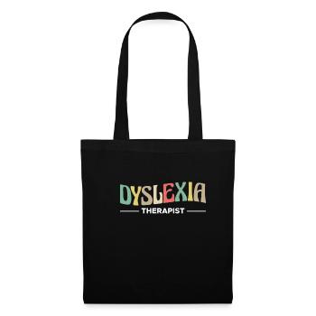 Dyslexie Thérapeute Chemise Cadeau - Sac en tissu - noir - Devant