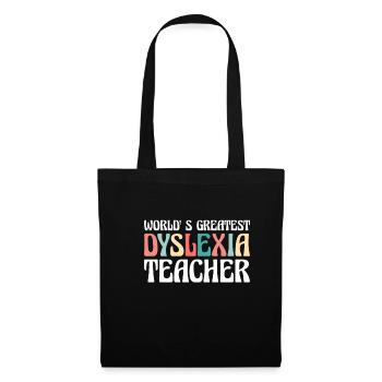 Le plus grand enseignant de dyslexie au monde - Sac en tissu - noir - Devant