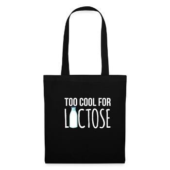 Trop cool pour le cadeau de chemise lactose - Sac en tissu - noir - Devant