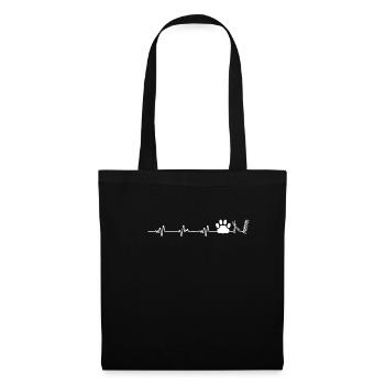 Heartbeat Heart Line Heart Rate Dog Hairdresser - Tote Bag - black - Front