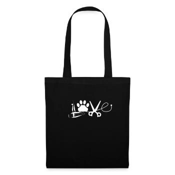 Chemise de coiffeur pour chien d’amour - Sac en tissu - noir - Devant