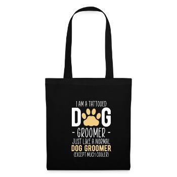 Chemise de toiletteur pour chien cadeau coiffeur pour chien - Sac en tissu - noir - Devant