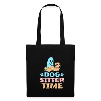 Cadeau de chemise de temps de gardien de chien - Sac en tissu - noir - Devant