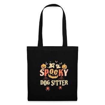 Spooky Dog Sitter Shirt Geschenk Halloween - Stoffbeutel - Schwarz - Vorne