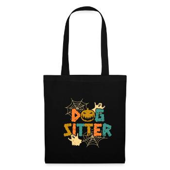 Dog Sitter Halloween Geschenk Shirt - Stoffbeutel - Schwarz - Vorne