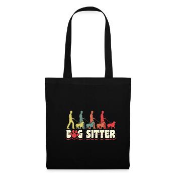 Vintage Retro Dog Sitter Dog Shirt Gift - Tote Bag - black - Front