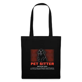 Pet Sitter Definition Shirt Geschenk - Stoffbeutel - Schwarz - Vorne