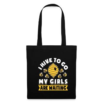 I Hive Got Go Mes filles attendent - Sac en tissu - noir - Devant