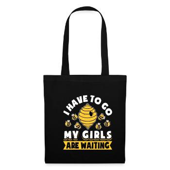 Je dois aller mes filles attendent chemise - Sac en tissu - noir - Devant