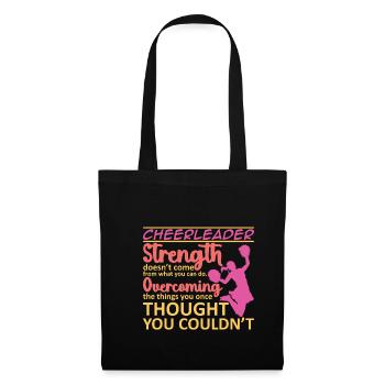 Cadeau de chemise de cheerleading - Sac en tissu - noir - Devant
