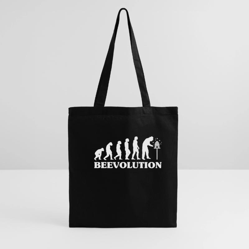 Beevolution Shirt Geschenk Imker Evolution Stoffbeutel