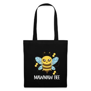MawMaw Bee Shirt Geschenk Mama Imker - Stoffbeutel - Schwarz - Vorne