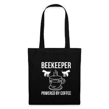 Beekeeper Powered By Coffee - Stoffbeutel - Schwarz - Vorne