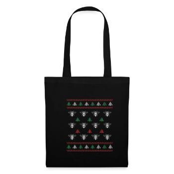 Ugly Christmas Beekeeper Imker Shirt Geschenk - Stoffbeutel - Schwarz - Vorne