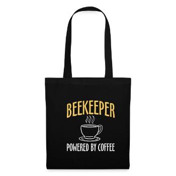 Beekeeper Powered By Coffee - Stoffbeutel - Schwarz - Vorne