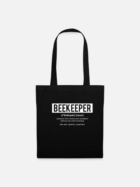 Beekeeper Definition Shirt Geschenk - Stoffbeutel - Schwarz