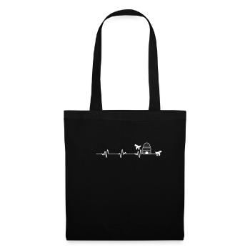 Heartbeat Heart Line Heart Rate Beekeeper Shirt - Tote Bag - black - Front