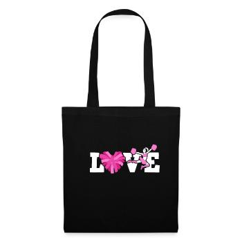 Love Cheerleading Shirt Cheerleaders - Sac en tissu - noir - Devant