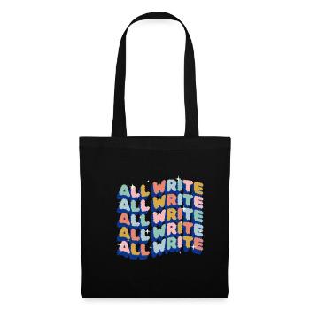 All Write Shirt Journalist Gift - Tote Bag - black - Front