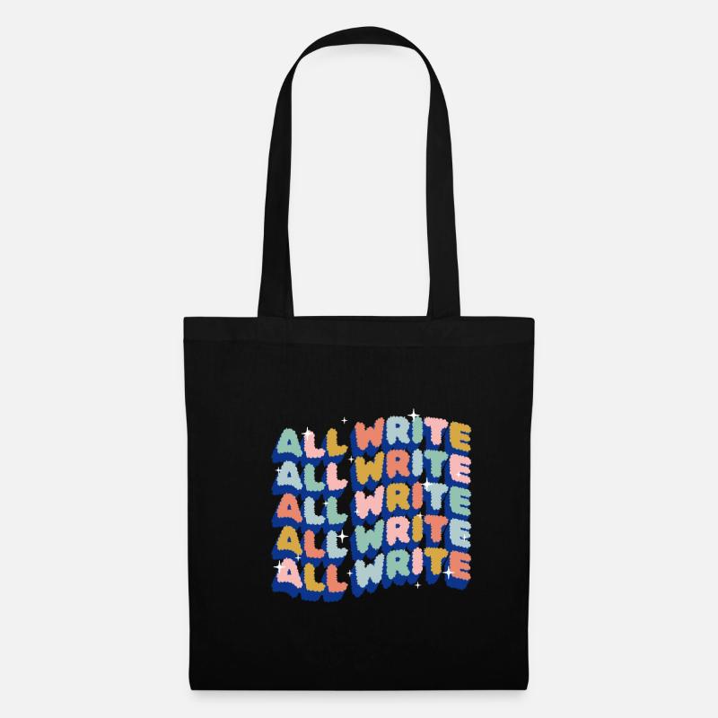 All Write Shirt Journalist Geschenk - Stoffbeutel - Schwarz