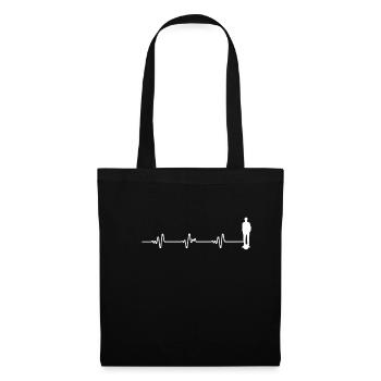 Rythme cardiaque Ligne cardiaque Fréquence cardiaque Onewheel - Sac en tissu - noir - Devant
