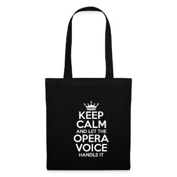 Restez calme et laissez la voix de l’opéra s’en occuper - Sac en tissu - noir - Devant