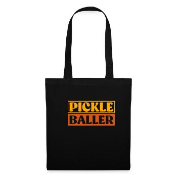 Pickle Baller Shirt Gift Pickleball - Tote Bag - black - Front