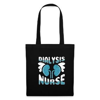 Dialysis Nurse Shirt Geschenk - Stoffbeutel - Schwarz - Vorne