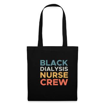 Cadeau de chemise d’équipage d’infirmière de dialyse noire - Sac en tissu - noir - Devant