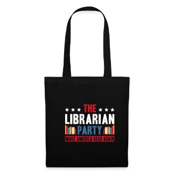 Le parti des bibliothécaires Make America Read Again - Sac en tissu - noir - Devant